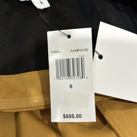 A.L.C Presley strapless belted jumpsuit. Size 8. Color aged bronze - Picture 7 of 7